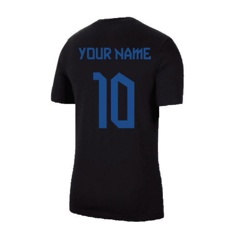 2022-2023 England Player T-Shirt (Black) (Your Name)