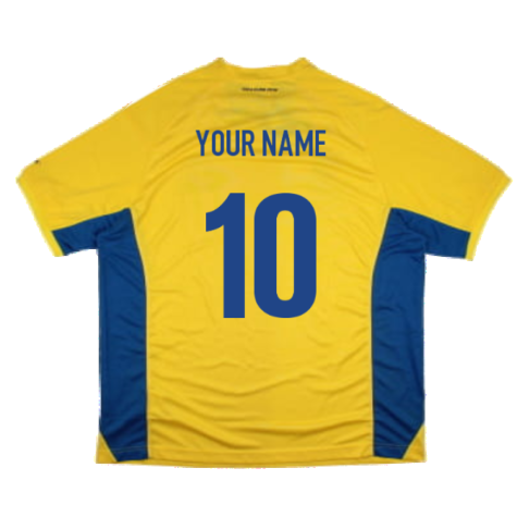 2016-2017 Sweden Poly Training Tee (Yellow) (Your Name)