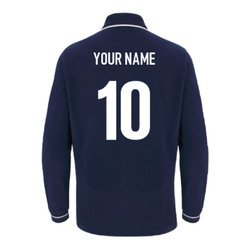 2023-2024 Scotland Home Long Sleeve Cotton Rugby Shirt (Your Name)