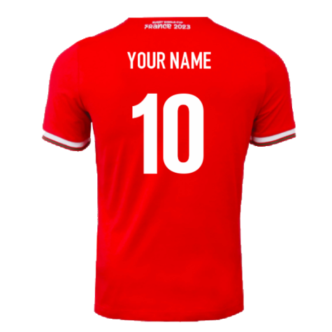 2023-2024 Wales Rugby RWC Poly Tee (Red) (Your Name)