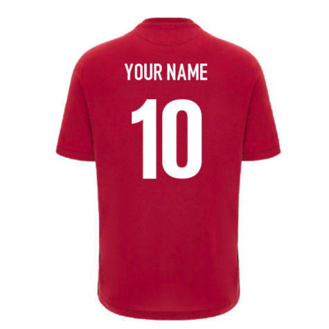 2023-2024 Wales Rugby Travel Cotton Shirt (Red) (Your Name)