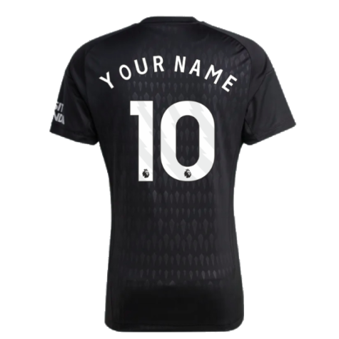 2023-2024 Arsenal Home Goalkeeper Shirt (Black) (Your Name)