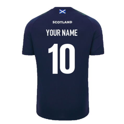 2023-2024 Scotland Rugby Training Gym Tee (Navy) - Kids (Your Name)