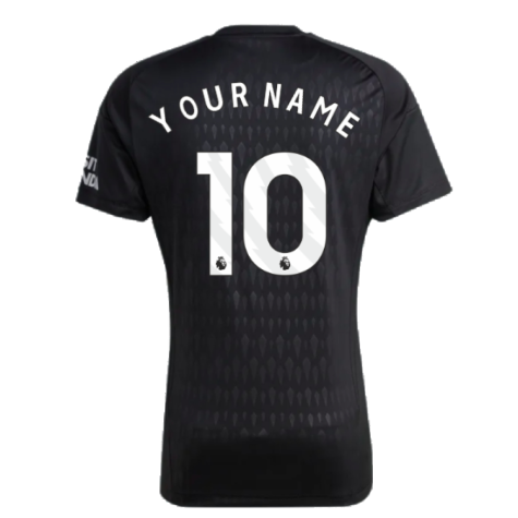 2023-2024 Arsenal Home Goalkeeper Shirt (Black) (Your Name)