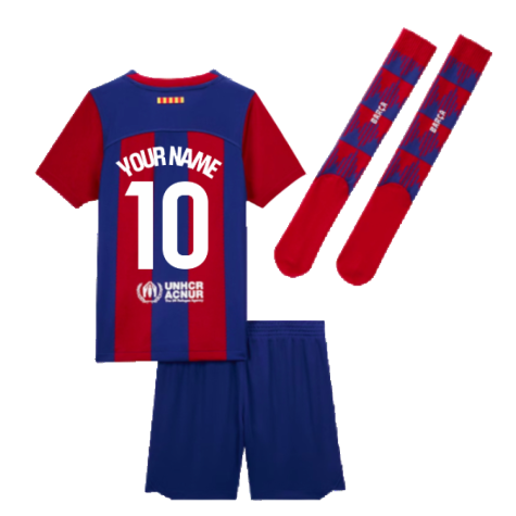 2023-2024 Barcelona Home Mini Kit (Your Name)