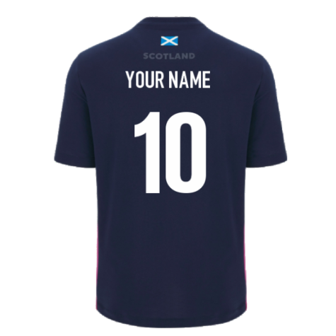 2023-2024 Scotland Rugby Leisure Tee (Navy) (Your Name)