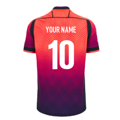 2023-2024 Edinburgh Rugby Training Jersey (Coral) (Your Name)