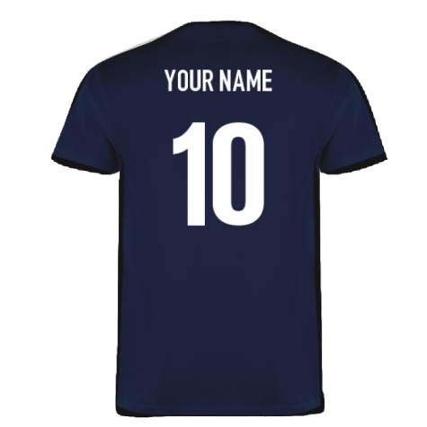 Scotland Rugby Mens Classic Printed T-Shirt Navy (Your Name)