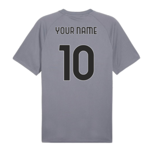 2023-2024 AC Milan Prematch SS Jersey (Gray Tile) (Your Name)