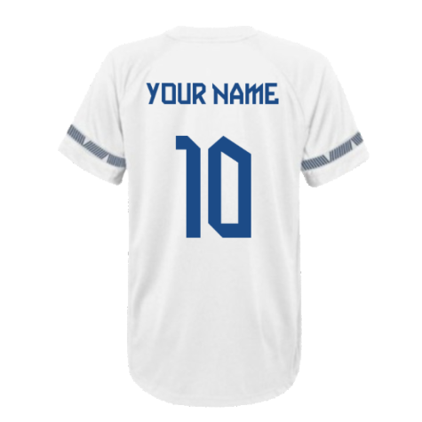 2022 England Official World Cup Poly Tee (White) (Your Name)