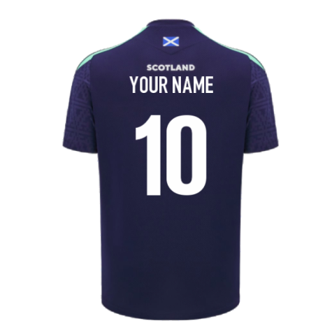 2024-2025 Scotland Rugby Poly Training Shirt (Navy) (Your Name)