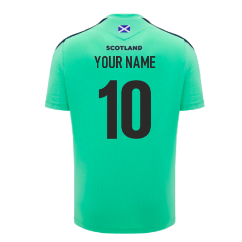 2024-2025 Scotland Rugby Poly Training Shirt (Green) (Your Name)