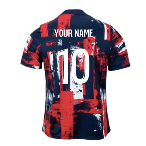 2024-2025 PSG Dri-FIT Pre-Match Shirt (Navy) (Your Name)