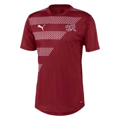 2020-2021 Switzerland Stadium Jersey (Pomegranate) (BEHRAMI 11)