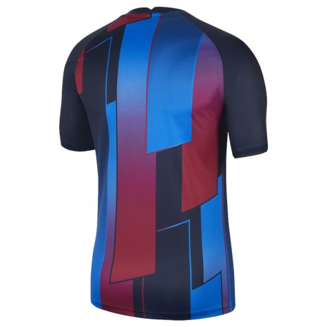 2021-2022 Barcelona Pre-Match Training Shirt (Blue) - Kids (R.ARAUJO 4)