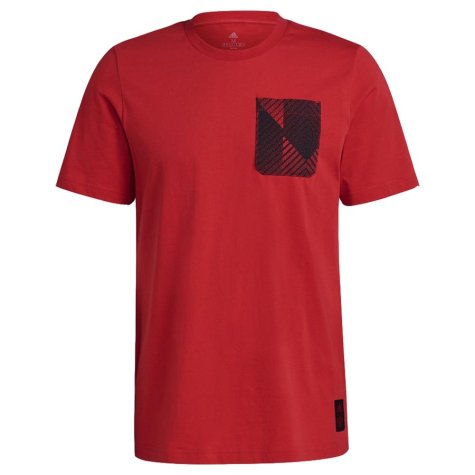 Man Utd 2021-2022 STR Graphic Tee (Red) (ROBSON 7)