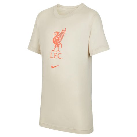 Liverpool 2021-2022 Evergreen Crest Tee (Fossil) - Kids (MANE 10)