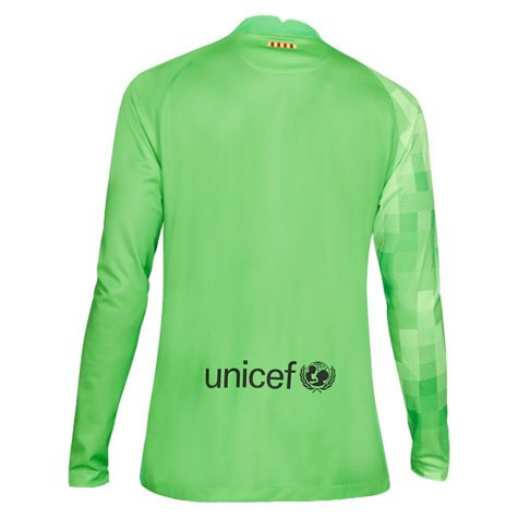 2021-2022 Barcelona Goalkeeper Shirt (Green) (Your Name)