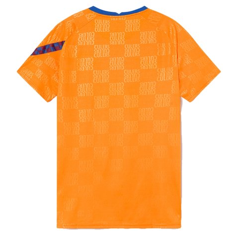 2021-2022 Barcelona Pre-Match Jersey (Orange) (CRUYFF 9)