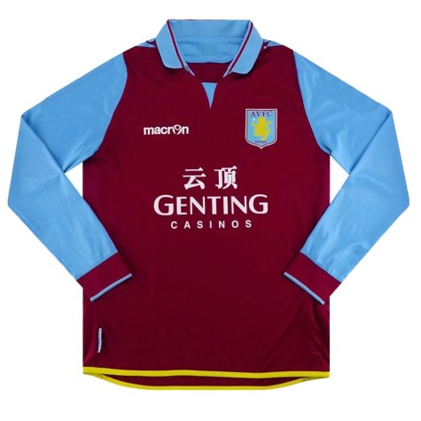 2012-2013 Aston Villa Long Sleeve Home Shirt (Your Name)