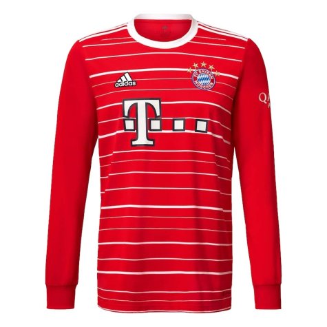 2022-2023 Bayern Munich Long Sleeve Home Shirt (Kids) (LEWANDOWSKI 9)