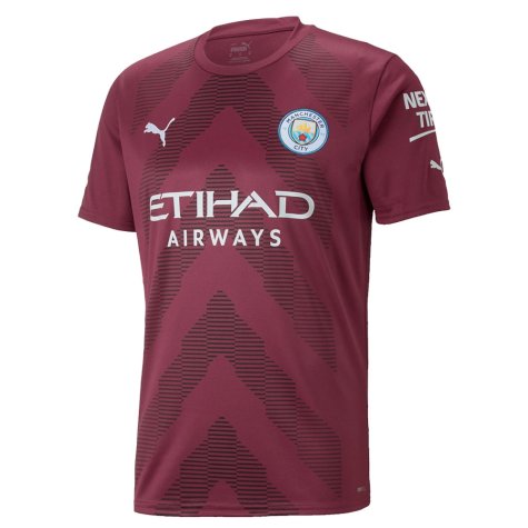 2022-2023 Man City SS Goalkeeper Shirt (Grape Wine) (TRAUTMANN 1)