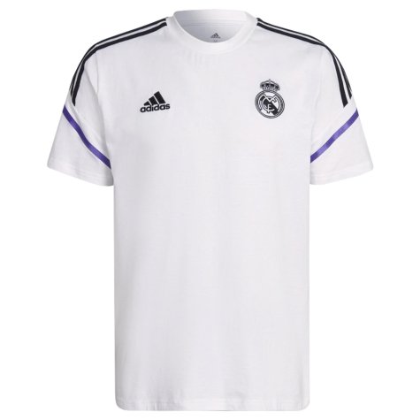 2022-2023 Real Madrid Training Tee (White) (TCHOUAMENI 18)