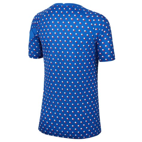 2022-2023 France Pre-Match Training Shirt (Hyper Cobalt) - Kids (Your Name)