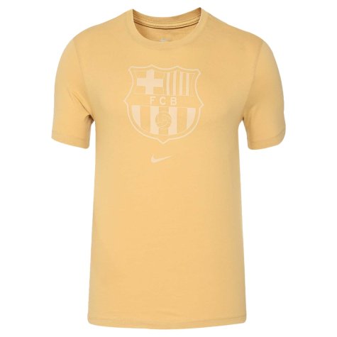 2022-2023 Barcelona Evergreen Crest Tee (Gold) (Your Name)