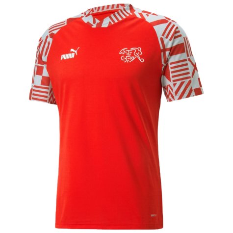 2022-2023 Switzerland Pre-Match Shirt (Red) (ZUBER 14)