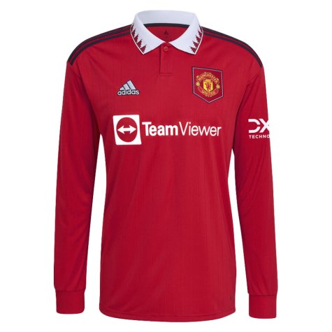 2022-2023 Man Utd Long Sleeve Home Shirt (SANCHO 25)