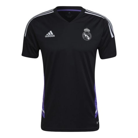 2022-2023 Real Madrid Training Shirt (Black) (TCHOUAMENI 18)