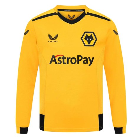 2022-2023 Wolves Long Sleeve Home Shirt (Kids) (Lemina 5)