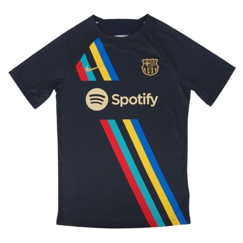 2022-2023 Barcelona Pre-Match Training Shirt (Obsidian) (Your Name)