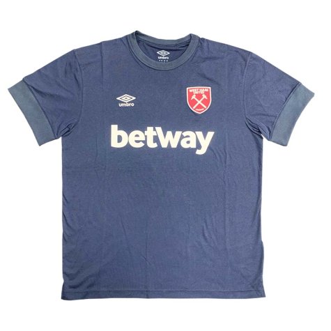 2022-2023 West Ham Travel Tee (S) - Dark Navy (Your Name)