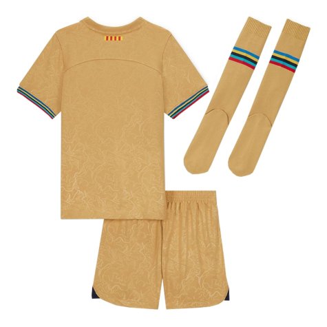 2022-2023 Barcelona Little Boys Away Kit (RONALDINHO 10)