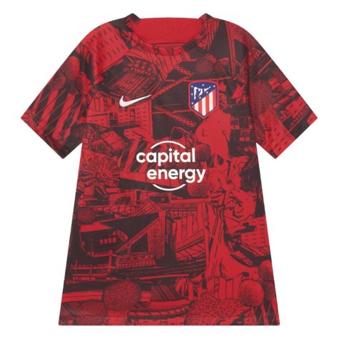 2022-2023 Atletico Madrid Pre-Match Training Shirt (Red) - Kids (CUNHA 9)