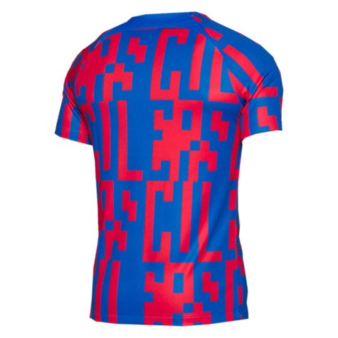 2022-2023 Barcelona Pre-Match Training Shirt (Blue) (MEMPHIS 14)