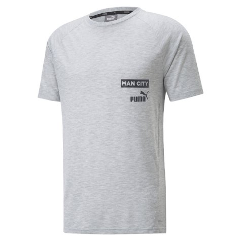 2022-2023 Man City Casuals Tee (Light Grey) (J ALVAREZ 19)