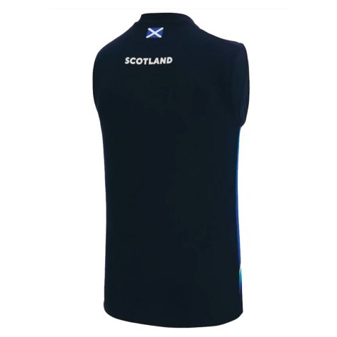 2022-2023 Scotland Sleeveless Gym Shirt (Navy) (Your Name)
