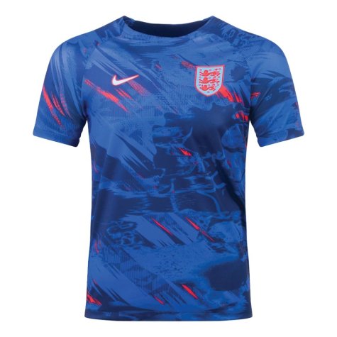 2022-2023 England Pre-Match Training Shirt (Blue) (Bellingham 22)