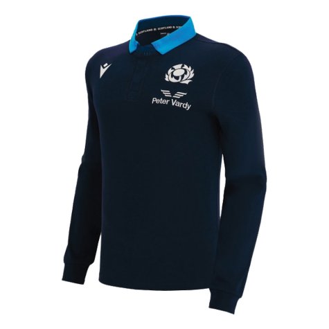 2022-2023 Scotland LS Home Cotton Rugby Shirt (Kids) (Your Name)