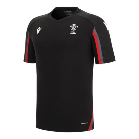 2022-2023 Wales Training Poly Shirt (Black) (Your Name)