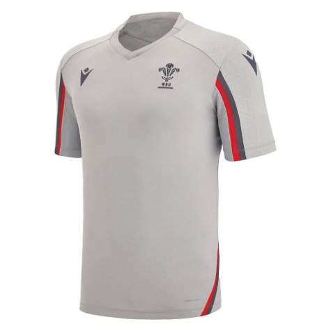 2022-2023 Wales Training Poly Shirt (Grey) (Your Name)