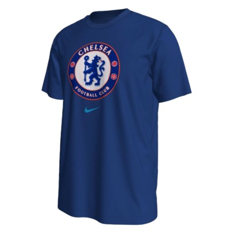 2022-2023 Chelsea Crest Tee (Blue) (AUBAMEYANG 9)