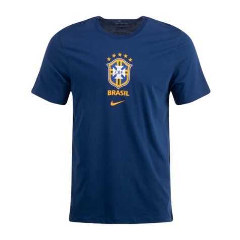 2022-2023 Brazil Crest Tee (Navy) (FABINHO 15)