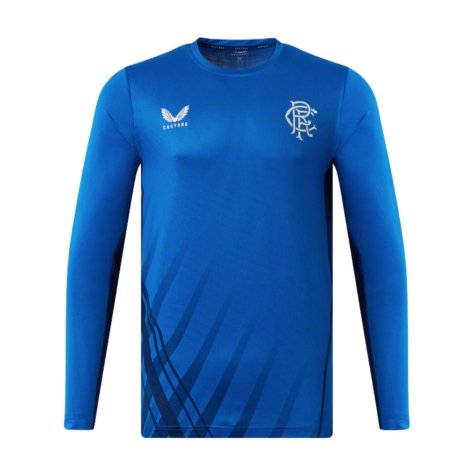 2022-2023 Rangers Long Sleeve Training Tee (Blue) (GOLDSON 6)