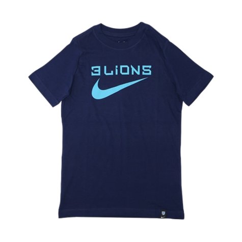 2022-2023 England Three Lions Tee (Navy) - Kids (Grealish 7)