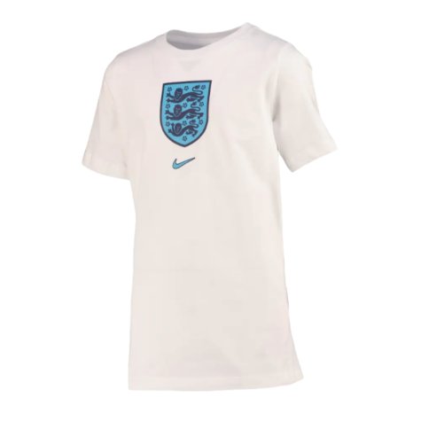 2022-2023 England Crest Tee (White) - Kids (Grealish 7)