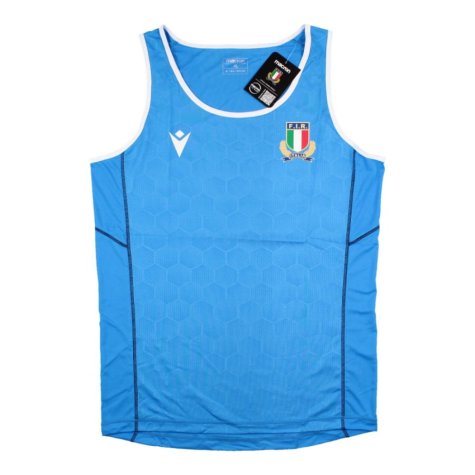 2022-2023 Italy Sleeveless Rugby Vest (Blue) (Your Name)